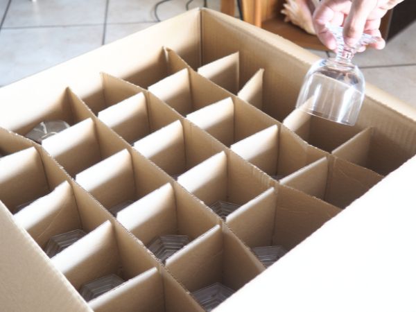 Protection des verres en carton spécial